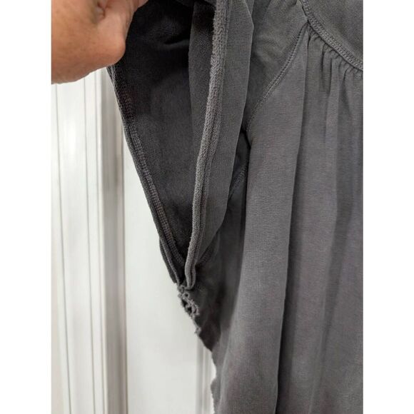 Free People Kiss Me Sweatshirt women's small gray‎ off shoulder festival - Picture 5 of 10